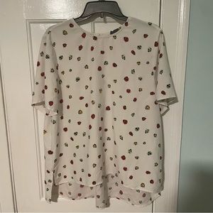 ModCloth Ladybug Swarm Hi Low Blouse